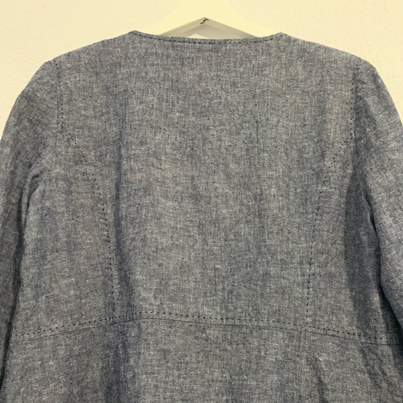 Laundry by Shelli Segal Linen Bomber Jacket - Picture 3 of 7